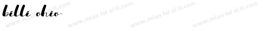 billi ohio字体转换